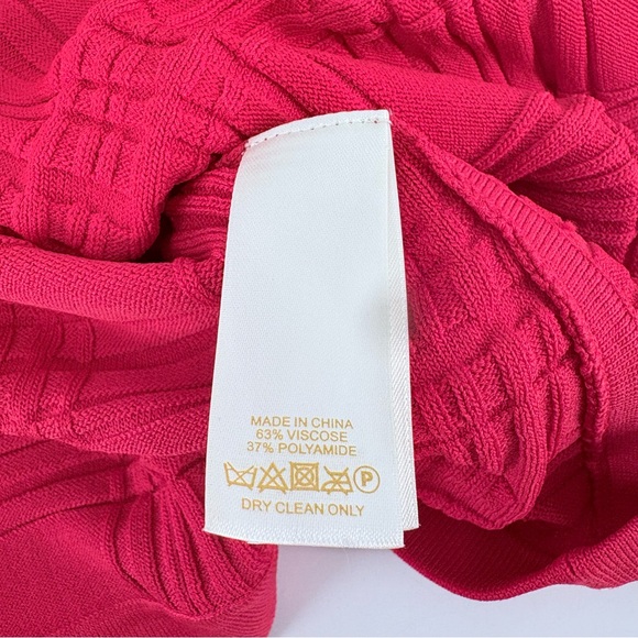 Kate Spade New York Red Knit Textured Fit & Flare Midi Dress - Picture 10 of 11